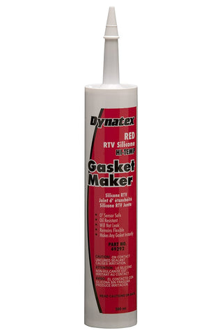 Dynatex 49292 Low Volatile RTV Silicone Gasket Maker, 0 to 650 Degree F, 300mL Cartridge, Red (Pack of 12)