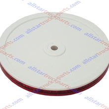 [ALL STAR TRUCK PARTS] Class A 3-3/16" Round Reflector with Center Mounting Hole - 2 Pack for Trailers, Trucks, Automobiles, Mail Boxes, Boats, SUV's, RV's, Industrial Applications (Red, 2)