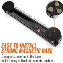 LE-JX Amber/White Wireless Battery Traffic Advisor Emergency Lights Bar Beacon Led Strobe Warning Light Roof Top Hazard Flash with Magnetic Base Mount and 12V Rechargeable Plug (Yellow/White, 12 LEDs)