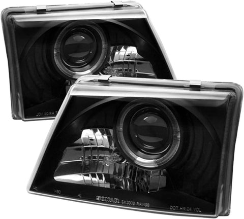 Spyder Auto Ford Ranger Black Halogen Projector Headlight (PRO-YD-FR98-BK)
