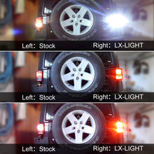 DOT Approved 4D LED Tail Lights for 2007-2017 Jeep Wrangler JK Brake Reverse Light Rear Back Up Lights Daytime Running Lamps,EMC Build-in
