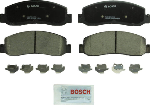 Bosch BC1069 QuietCast Premium Ceramic Disc Brake Pad Set For Ford: 2005-2009 F-250 Super Duty, 2005-2009 F-350 Super Duty, 2010-2012 F-450 Super Duty; Front