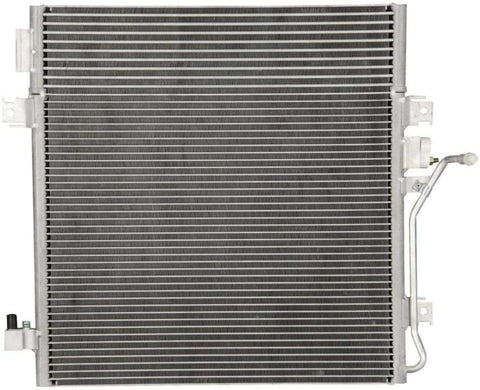 VioletLisa All Aluminum Air Condition Condenser 1 Row Compatible with 2007-2011 Nitro Without Oil Cooler