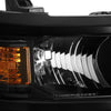 GM2503389 OE Style Black Housing Passenger/Right Side Headlight Lamp for Chevy Silverado 14-15