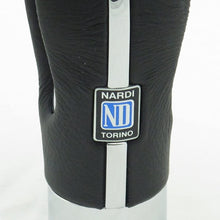 Nardi Gear Shift (Shifter) Knob - Targa - Aluminum - Black Leather - 75th Anniversary - Part # 3584.01.0000