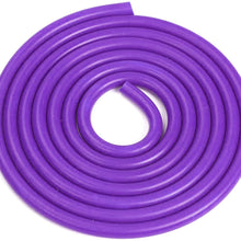 BLACKHORSE-RACING Silicone Vacuum Hose Tube High Performance Pipe 5 Feet, OD (11mm), ID 3/16" (5mm),Purple