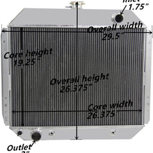 CoolingCare 52MM 3 Row Aluminum Radiator for Ford F150 F250 F350 Trucks 1966-79 /Bronco 78-79