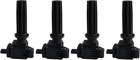 ENA Pack of 4 Ignition Coils Compatible with Ford Lincoln - Edge Escape Focus Fusion MKT MKZ - C1816 UF-670 DG546