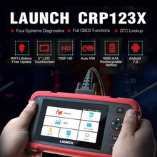 LAUNCH OBD2 Scanner CRP123X Automotive Car Code Reader Scan Tool for ABS SRS Transmission Engine Diagnostic Tool with Battery Test, Android 7.0 Based, 5.0” Touchscreen, AutoVIN, Wi-Fi Free Updates