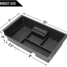 Seven Sparta Center Console Organizer for 2015-2018 Chevy/Chevrolet Tahoe Suburban Silverado GMC Sierra Yukon ABS Tray Armrest Box Secondary Storage Full Console w/Bucket Seats ONLY (Black)