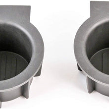 Red Hound Auto 2 Front Center Console Cup Holder Rubber Inserts for 2009-2014 Compatible with Ford F-150 Trucks Without Flow Through Center Console Note - See Photos to Verify Center Console Type
