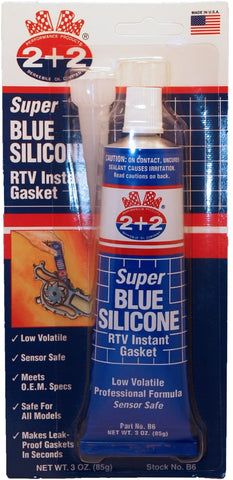 Berkebile Oil 2 + 2 B6 Blue RTV Instant Silicone Gasket Maker - 3 oz.
