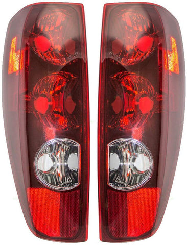 2004-2012 Chevrolet/Chevy Colorado & GMC Canyon, 2006 Isuzu i-280 i-350, 2007-08 i-290, i-370 Taillight Taillamp Rear Brake Tail Light Lamp Pair Set Right Passenger And Driver Side (2012 12 2011 11 2010 10 2009 09 2008 08 2007 07 2006 06 2005 05 2004 04)
