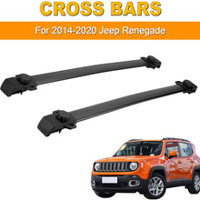 AUXMART Roof Rack Cross Bars Fit for 2014 2015 2016 2017 2018 2019 2020 Jeep Renegade, Black Rooftop Luggage Rack Rail Replacement,Aluminum Cargo Carrier Bars OE Style