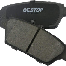 OE STOP OS1161 Ceramic Premium Brake Pad Set With Installation Hardware, Rear, 1 Pack