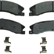 Wagner QuickStop ZX1411 Semi-Metallic Disc Pad Set Includes Pad Installation Hardware, Front