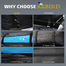 KING BIRD 100% Waterproof Roof Cargo Carrier Bag with Non-Slip Mat, 20 Cubic Feet Aerodynamic Car Top Carrier Fit All Vehicles with/Without Rack