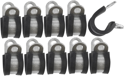 AB Tools Brake Pipe Clips Rubber Lined P Clips 1/2