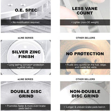 For 2005-2010 Ford Mustang Front Rear Drill/Slot Brake Rotors+Ceramic Brake Pads