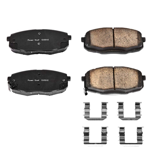 Power Stop 17-1397, Z17 Front Ceramic Brake Pads with Hardware