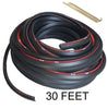 KING FENDER FLARES Edge Trim Rubber Gasket WELTING T-Style 30' FEET - with Alignment Tool for CAR and Truck Wheel Wells - Double Edge - Length 30’ FEET - Automotive Adhesive 3M Tape Bonds to Flare