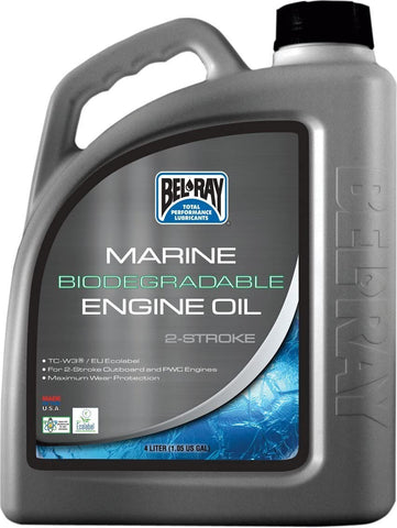 Bel-Ray 99700-BT4-4PK Biodegradable Marine 2-Stroke Engine Oil - 4 Liter Bottle, (Case of 4)