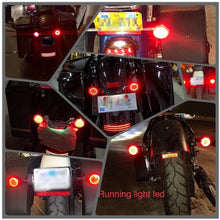 LX-LIGHT Pair 2'' Bullet Style Rear Brake Light LED Turn Signal Kit with 1157 Base for Honda Yamaha Motorcycles