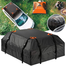 Desire Sky Car Roof Bag Cargo Carrier, 15 Cubic Feet Waterproof Rooftop Luggage Bag Vehicle Softshell Carriers with 6 Reinforced Straps and Storage Carrying Bag for All Vehicle with/Without Rack