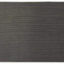 VioletLisa All Aluminum Air Condition Condenser 1 Row Compatible with 2007-2010 Edge 2007-2010 MKX Without Oil Cooler