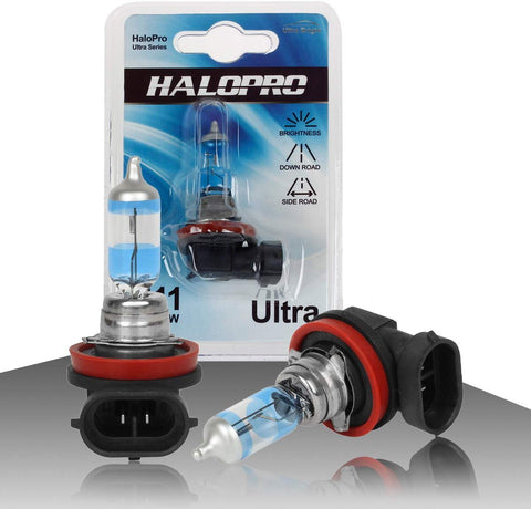 HALOPRO H11 12V 55W 4300k Yellow Halogen Bulb Halogen Fog driving light,Low beam bulb,DRL light