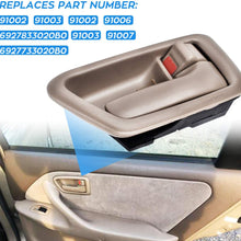 faersi 2Pcs Inside Interior Door Handle Front Rear Driver & Passenger Side for 1997 1998 1999 2000 2001 Toyota Camry Beige/Tan