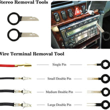 19Pcs Auto Audio Trim Removal Tool Set & Clip Plier Upholstery Fastener Remover Nylon Dash Door Panel Stereo Tool Kits - Red