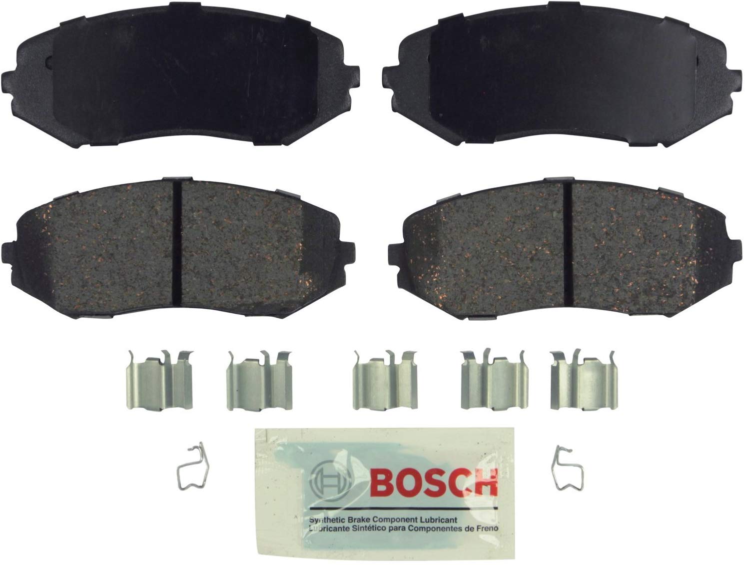 Bosch BE1188H Blue Disc Brake Pad Set with Hardware for 2006-13 Suzuki Grand Vitara - FRONT