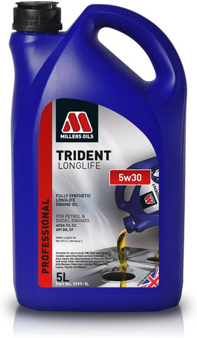 Millers Oils Trident Longlife 5w30 Full Syn 5 L Container