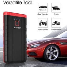 Car Battery Jump Starter, SUAOKI U3 400A Peak 8000mAh 12V Auto Battery Booster and Portable Phone Charger with Built-in LED Flashlight for Gasoline Engines up to 2.5L, UL Certified