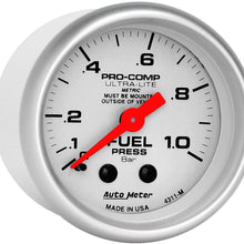 Auto Meter 4311-M Ultra-Lite Mechanical Fuel Pressure Gauge