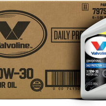 Valvoline Daily Protection SAE 10W-30 Conventional Motor Oil 1 QT, Case of 6
