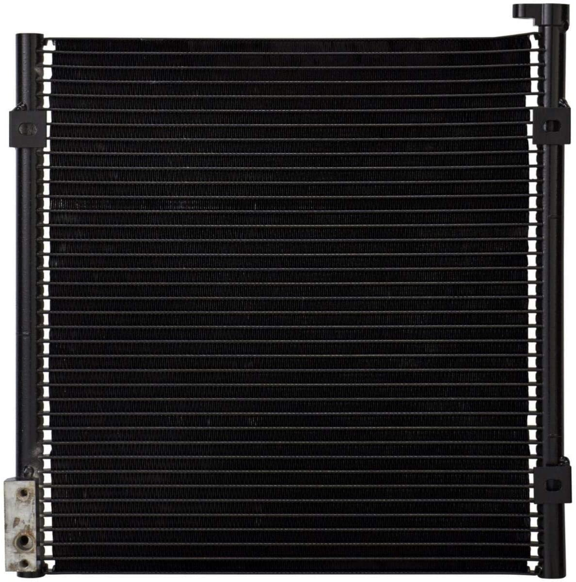 VioletLisa All Aluminum Air Condition Condenser 1 Row Compatible with 1997-2000 EL 1996-2000 Civic Without Oil Cooler