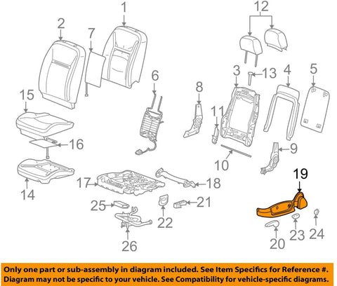 General Motors Chevrolet GM OEM 09-13 Impala Driver Seat-Outer Finish Panel Left 19124528