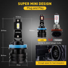 H11/H8/H9 LED Headlight Bulbs leppein S Series Low Beam/Fog Light 12xCREE Chips 6500K 6000LM Cool White Halogen Replacement-1 Pair