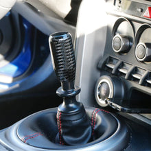 iJDMTOY Glossy Black Real Carbon Fiber Shift Knob Compatible With Most Car 6-Speed, 5-Speed, 4-Speed Manual or Automatic, etc