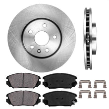 FRONT 321 mm Premium OE 5 Lug [2] Brake Disc Rotors + [4] Ceramic Brake Pads + Clips