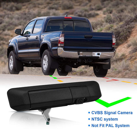 ISSYAUTO Backup Camera Tailgate Handle for 2005-2015 Tacoma Rear View Camera Reverse Handle