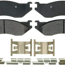Wagner QuickStop ZX966B Semi-Metallic Disc Pad Set Includes Pad Installation Hardware, Front