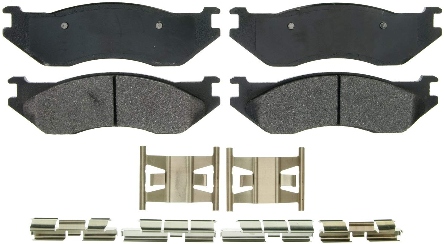 Wagner QuickStop ZX966B Semi-Metallic Disc Pad Set Includes Pad Installation Hardware, Front