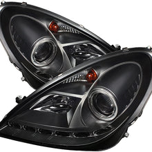 Spyder 5032546 Mercedes Benz SLK 05-10 Projector Headlights - Halogen Model Only (Not Compatible With Xenon/HID Model) - DRL - Black - High H1 (Included) - Low H7 (Included)
