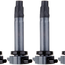 ECCPP Set of 4 Ignition Coils Pack Compatible for Chrys-ler 200 2.4L 2007-2012 for Jee-p Compass 2L Dodg-e Caliber 2.4L Replacement for UF-557 C1587