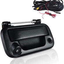 omotor Black Tailgate Backup Reverse Handle with Safety Parking Backup Camera for Ford F150 F250 F350 F450 F550 2005-2016 Pickup Truck Wide Angle Vision