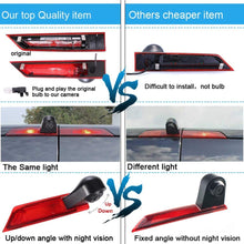 Car Third Roof Top Mount Brake Lamp Camera Brake Light Parking Camera Reverse Rear View Backup Camera for Ford Transit Custom 2012-2016