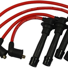 JDMSPEED New Red Ignition Spark Plug Wires Set Replacement For Mazda Miata 1.6L 1.8L 90-00